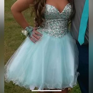 Blue Alyce Homecoming Dress
